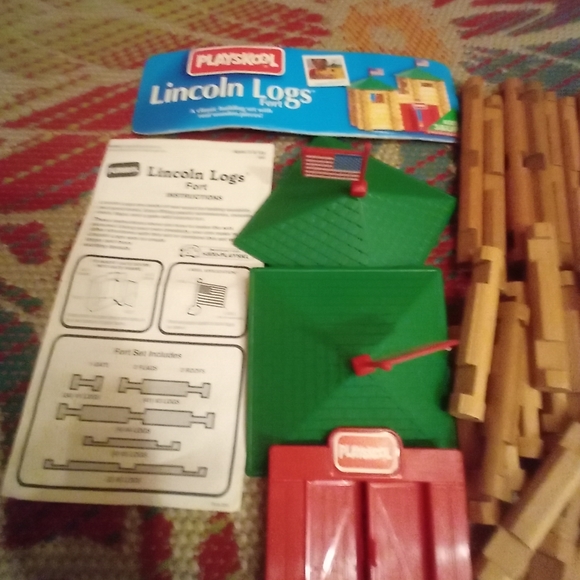 P**Vintage Hasbro Lincoln Logs, 103 pieces - Picture 9 of 10